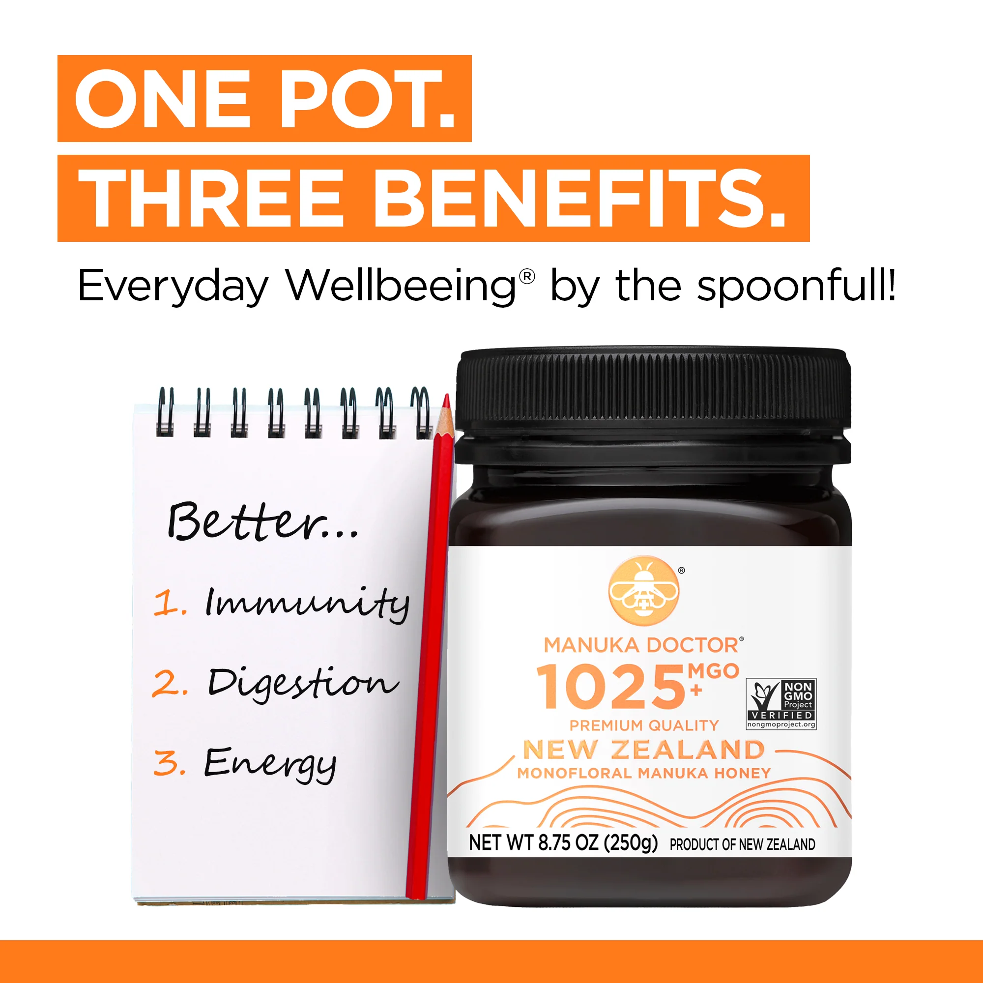 1025 MGO Manuka Honey 8.75 oz - Image 3