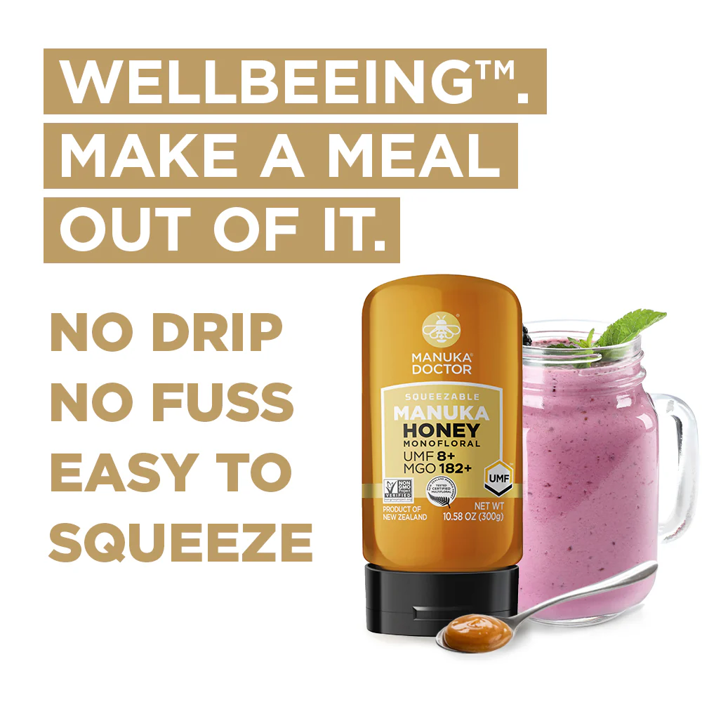 182 MGO/ UMF 8+ Squeezable Manuka Honey 10.58 oz - Image 12