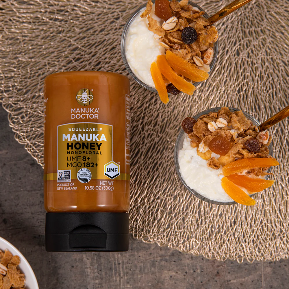 182 MGO/ UMF 8+ Squeezable Manuka Honey 10.58 oz - Image 3