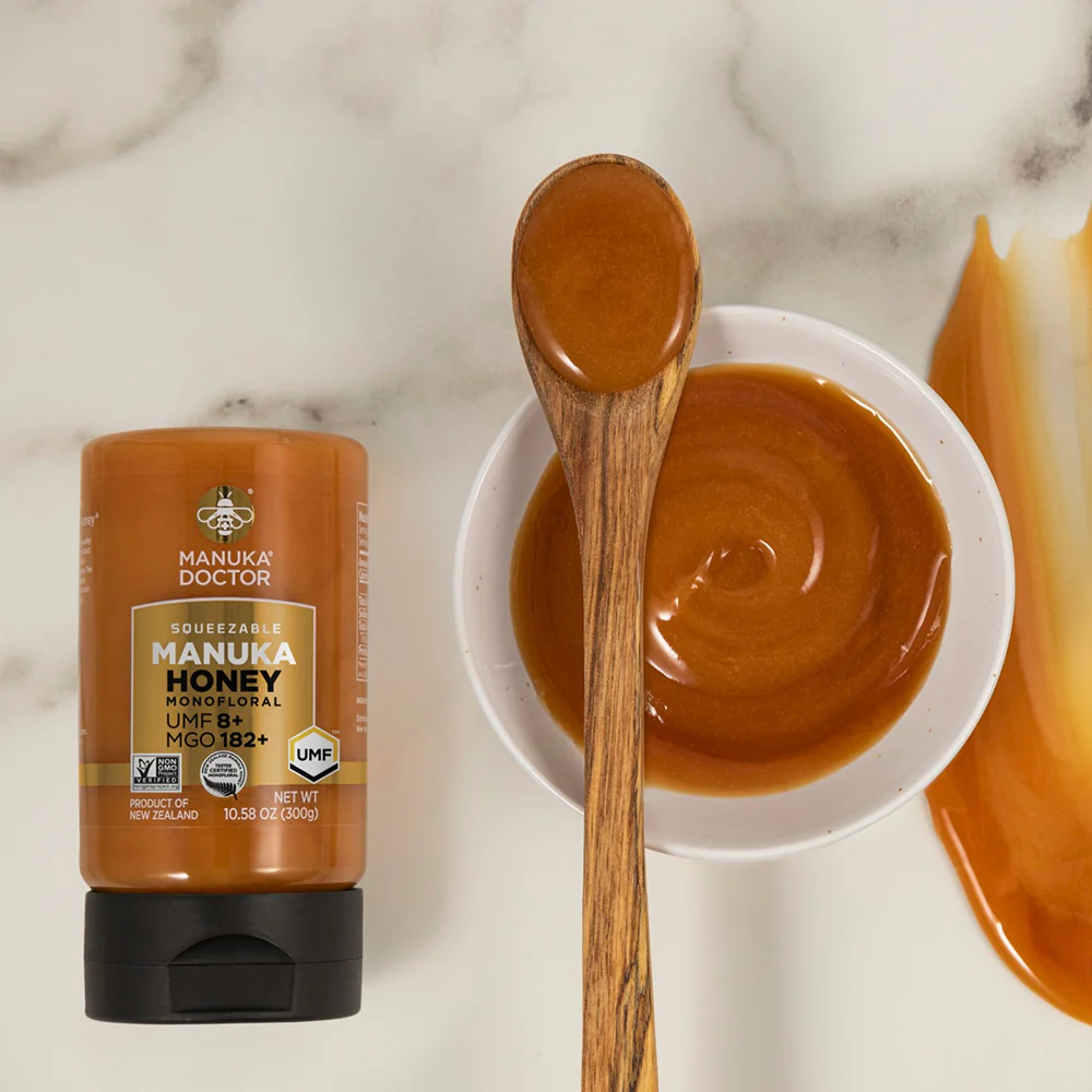 182 MGO/ UMF 8+ Squeezable Manuka Honey 10.58 oz - Image 4