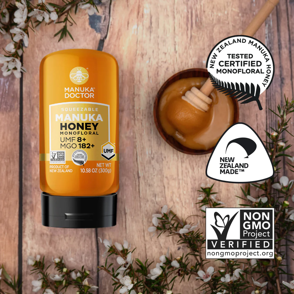 182 MGO/ UMF 8+ Squeezable Manuka Honey 10.58 oz - Image 9