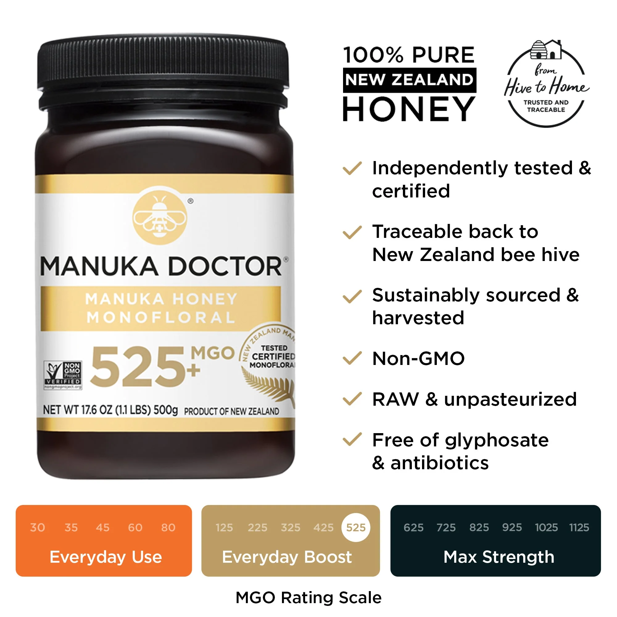 525 MGO Manuka Honey 1.1lb - Image 7