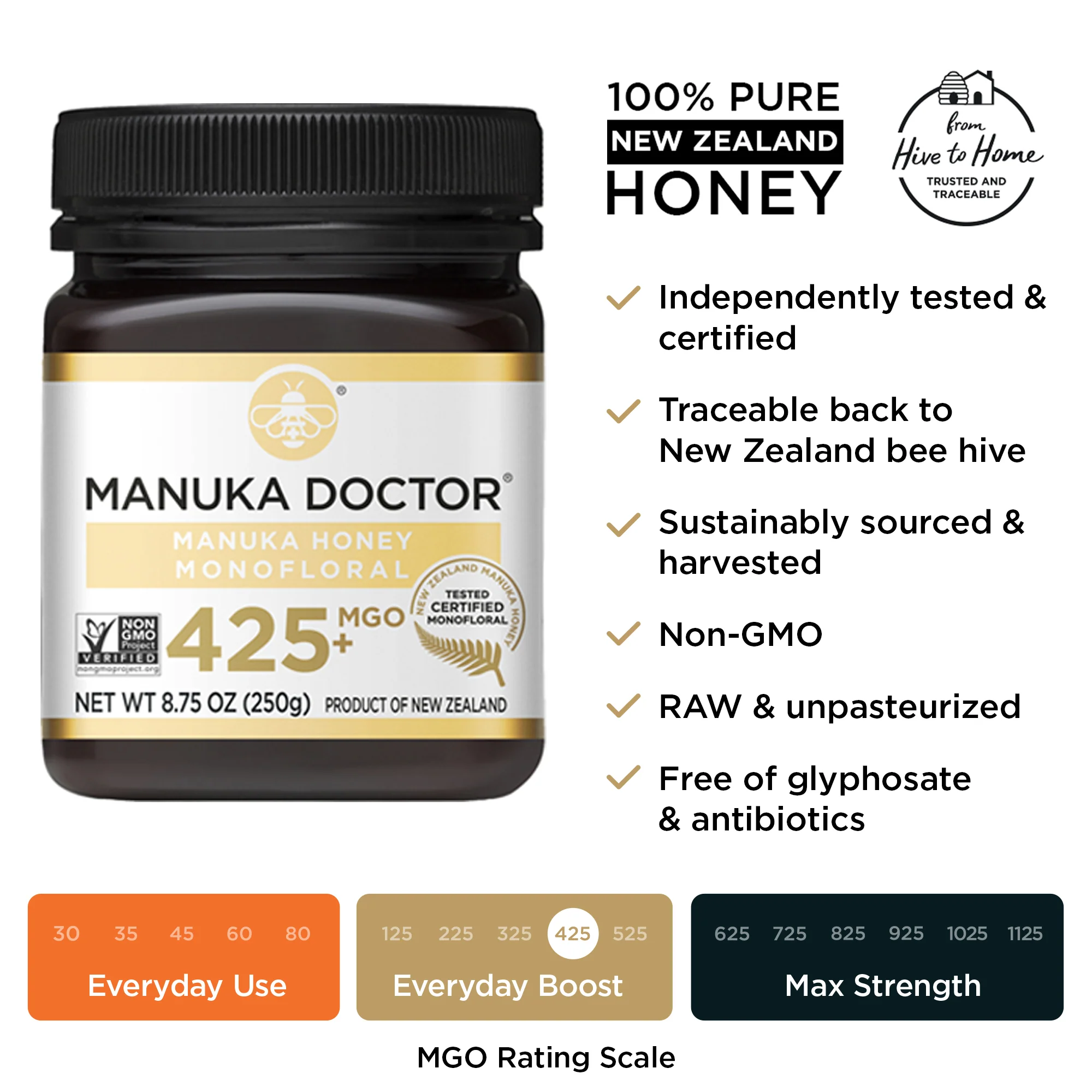 425 MGO Manuka Honey 8.75 oz - Image 7