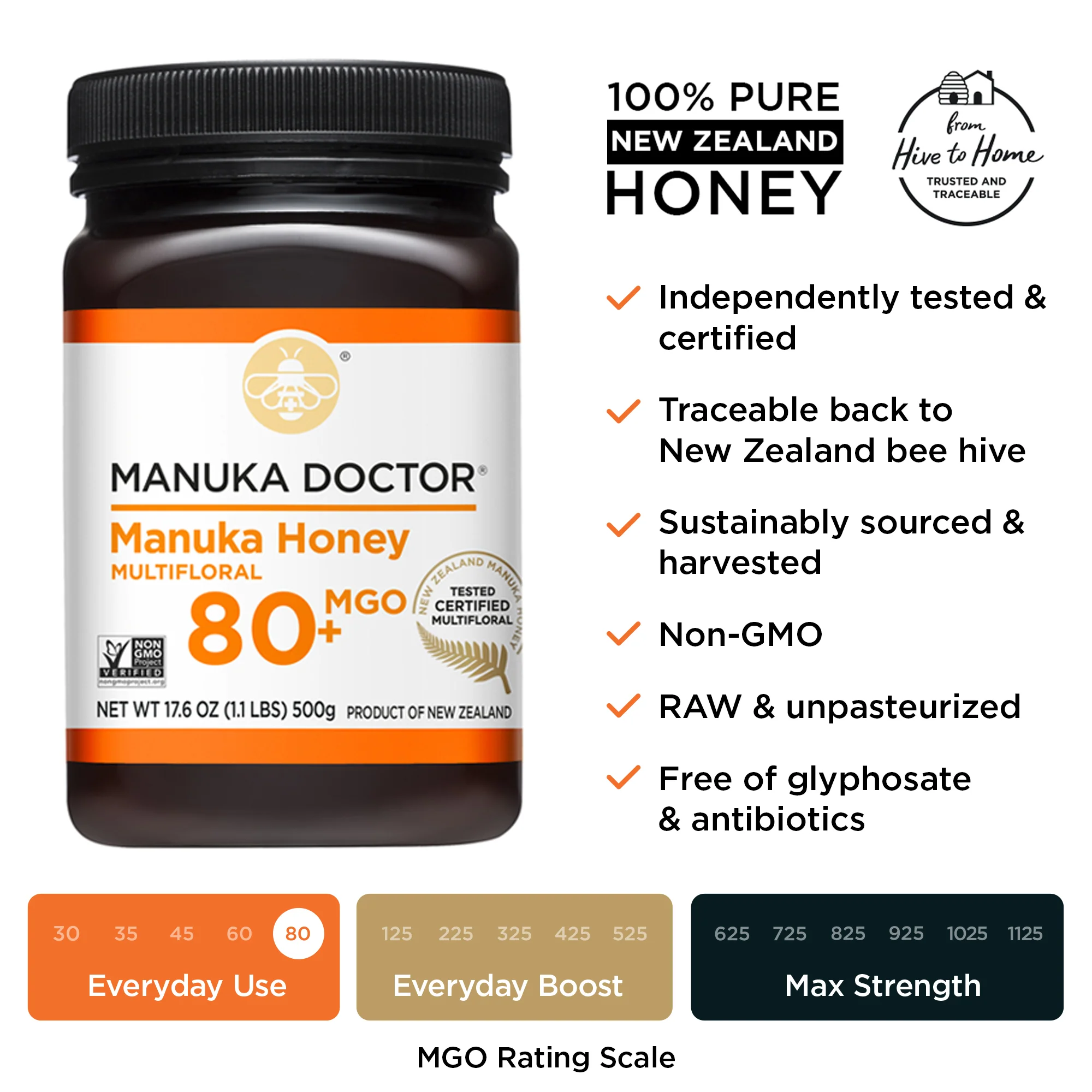 80 MGO Manuka Honey 1.1lb - Image 7