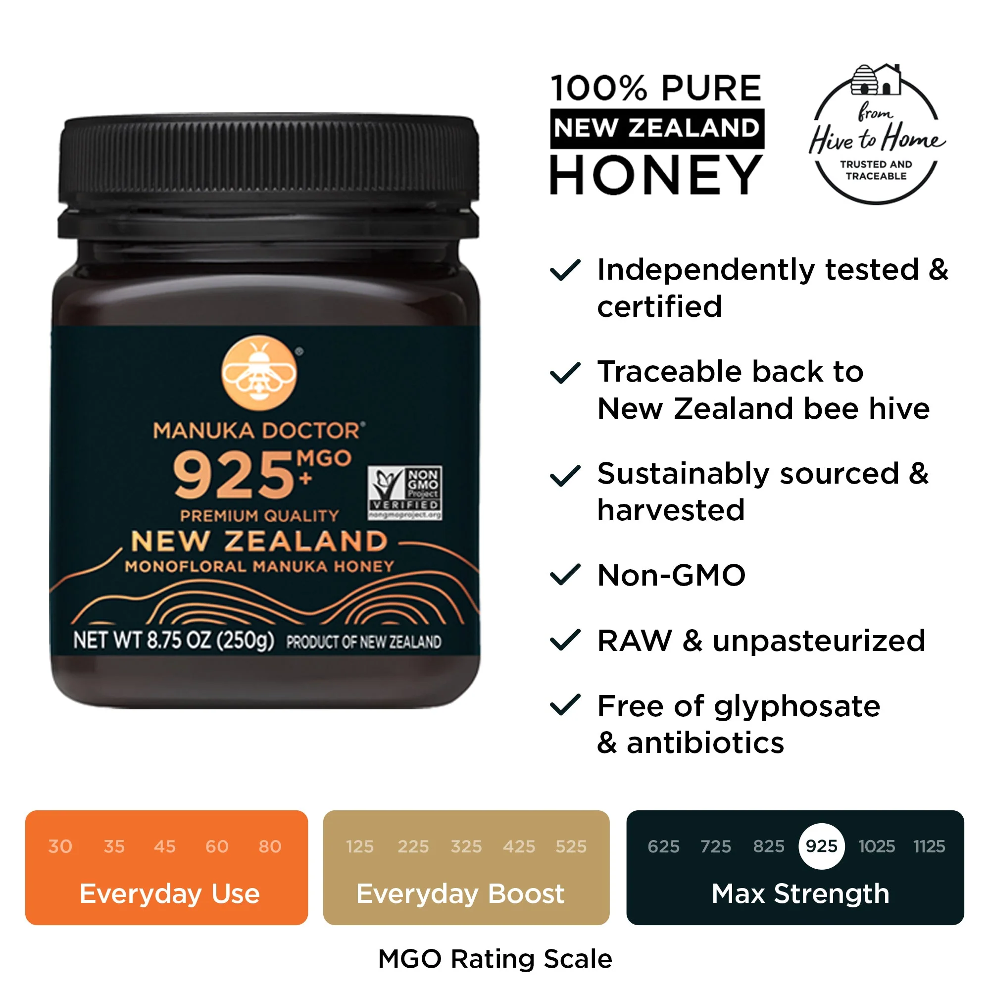 925 MGO Manuka Honey 8.75 oz - Image 6